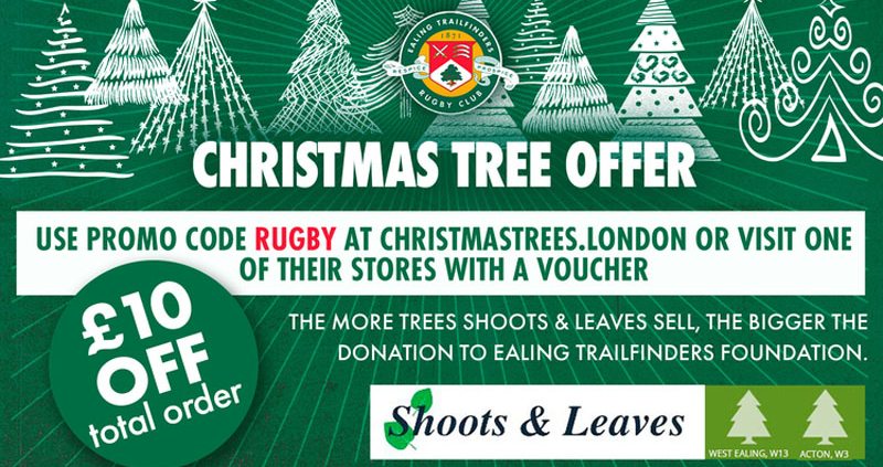 Ealing Trailfinders Christmas Tree Offer