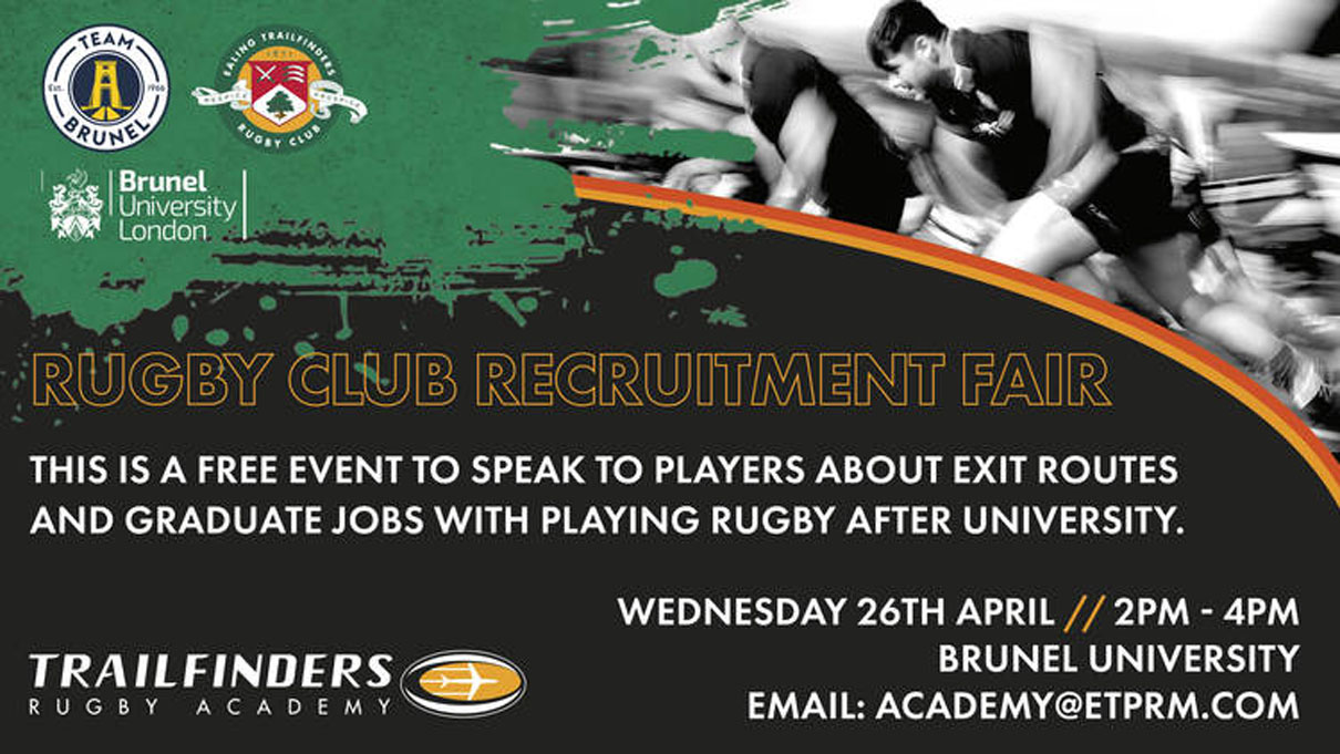 Rugby Club Recruitment Fair: 26th April