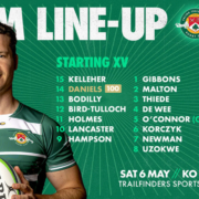Team Line-up: Championship Cup Semi-Final v Doncaster Knights (H)